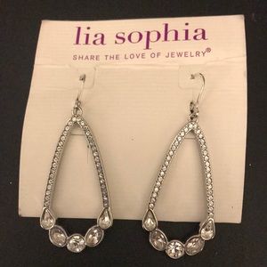 Lia Sophia silver dangle earrings